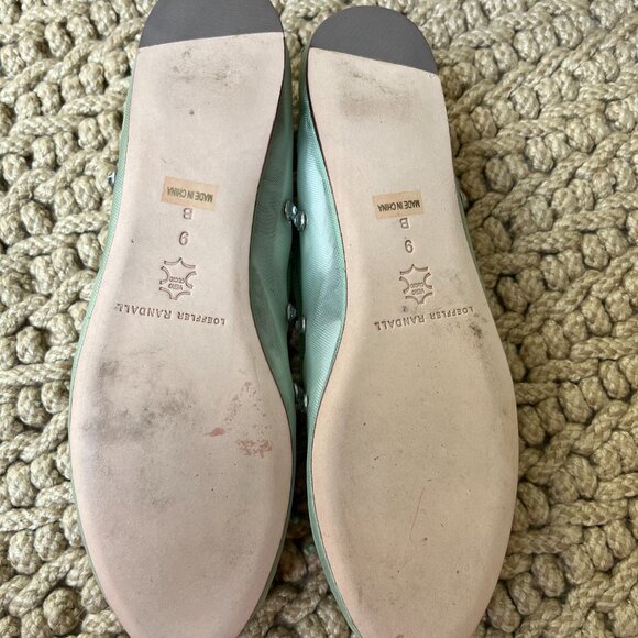 NWT Loeffler Randall Leonie Seafoam/Crystal Ballet Flat-Size 9 - Picture 5 of 6